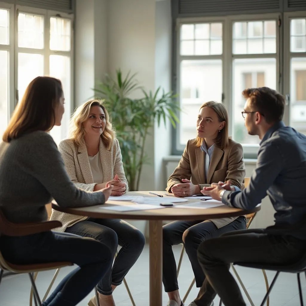 Séance de coaching en groupe